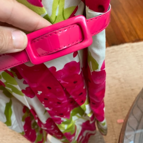 Eliza J. Belted pleated floral dress. Worn once to a party. Retail 145 - Picture 3 of 4